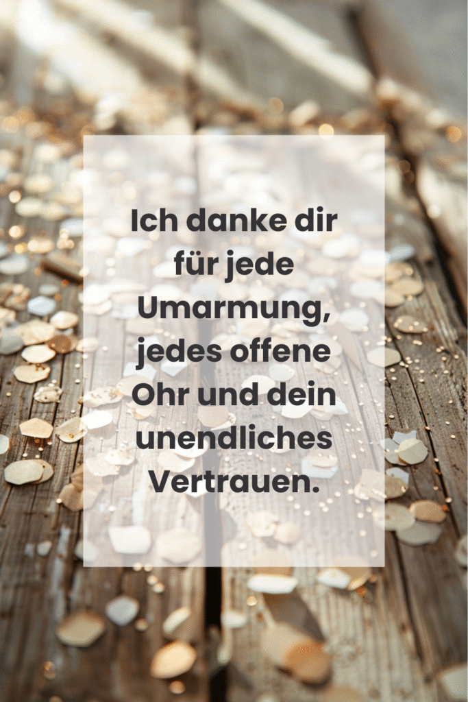 Glückwunsch zum Muttertag mit Hintergrund aus Holz und Konfetti